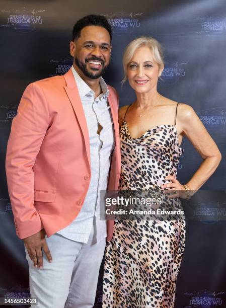 Director Zane Hubbard and actress Christine Kapetan attend the Season 3 red carpet premiere of "Chronicles Of Jessica Wu" at SAG-AFTRA on January 14,...