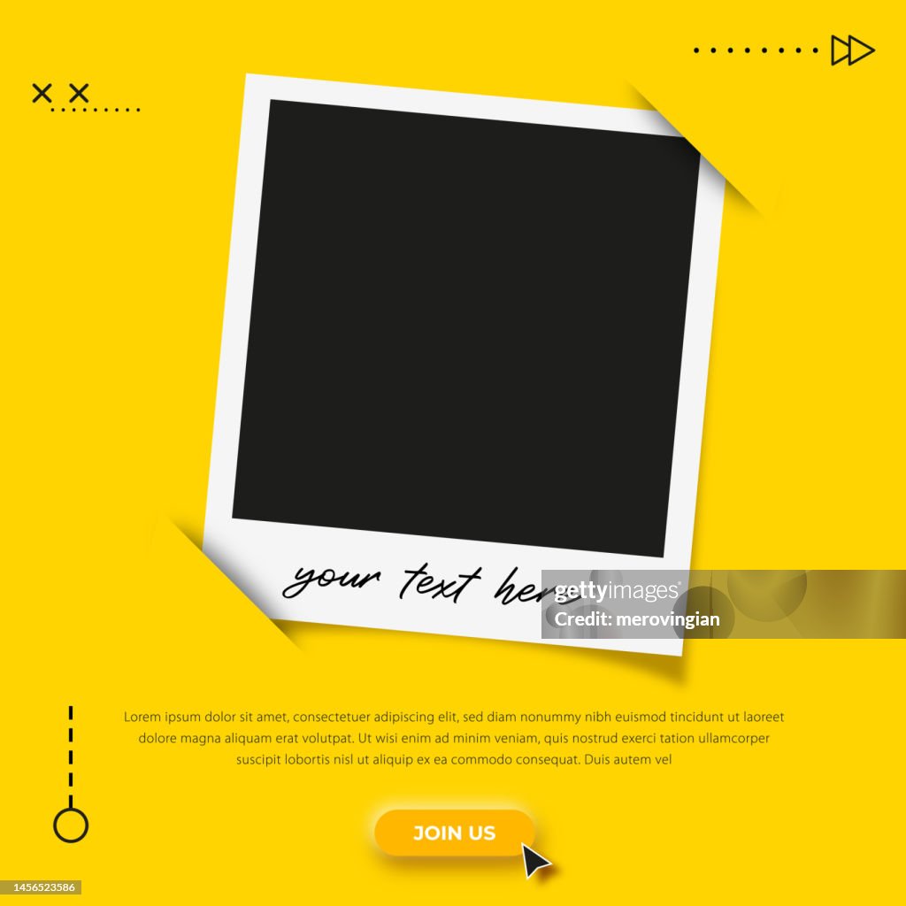 Photo frame. Digital marketing agency and corporate social media post template