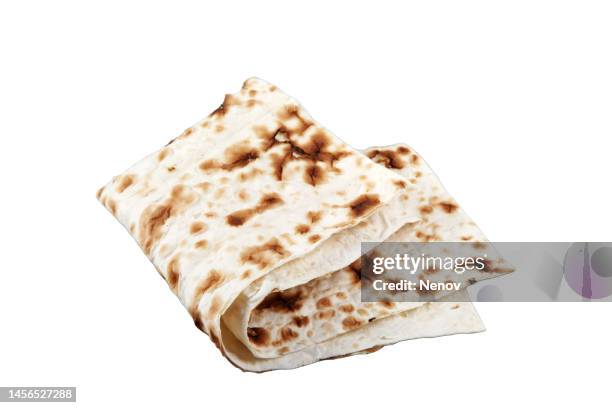 lavash is a thin, soft, unleavened bread that is made in a tandoor - lavash stock pictures, royalty-free photos & images