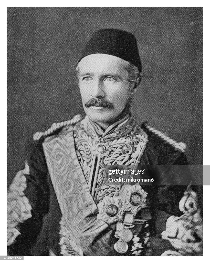 Portrait of Major-General Charles George Gordon (Chinese Gordon, Gordon Pasha, and Gordon of Khartoum), British Army officer and administrator, he made his military reputation in China, where he was placed in command of the "Ever Victorious Army"
