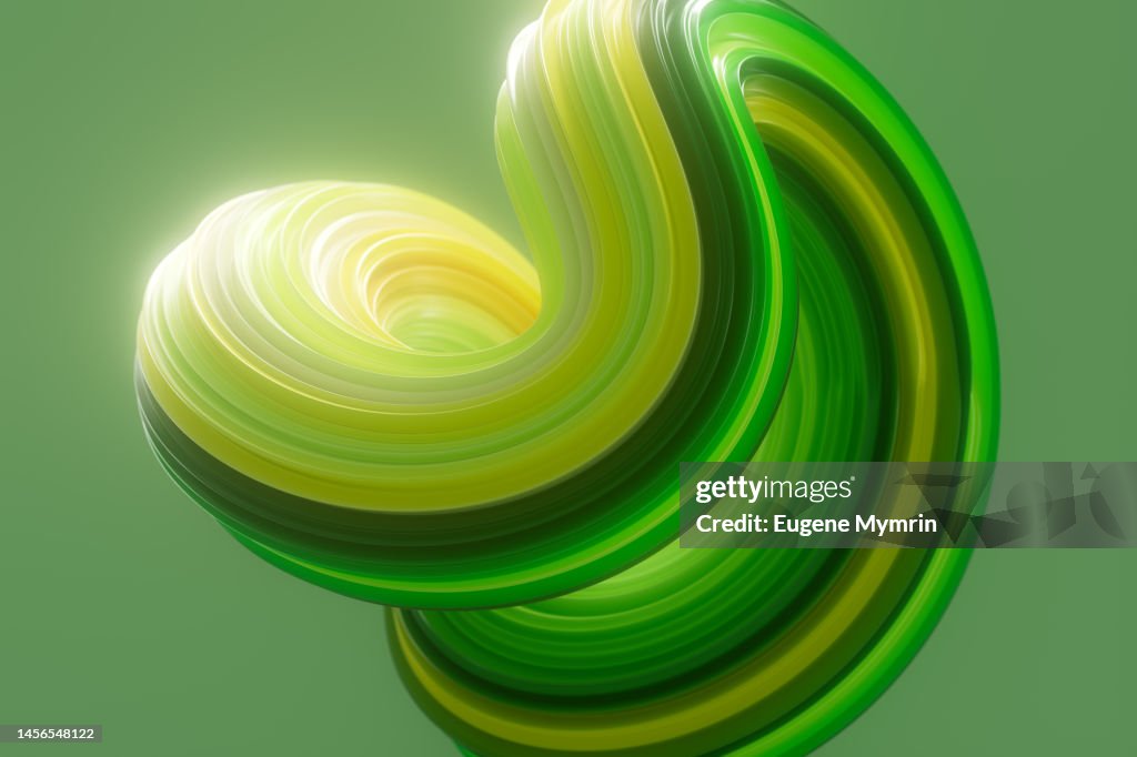 Abstract multicoloured twisted shape
