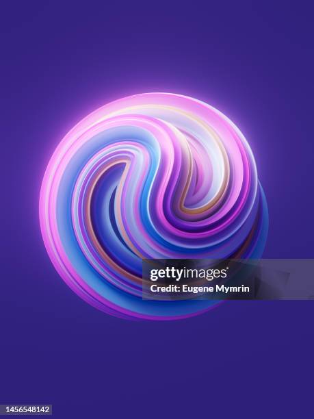 abstract multicoloured twisted shape - sfeer stockfoto's en -beelden