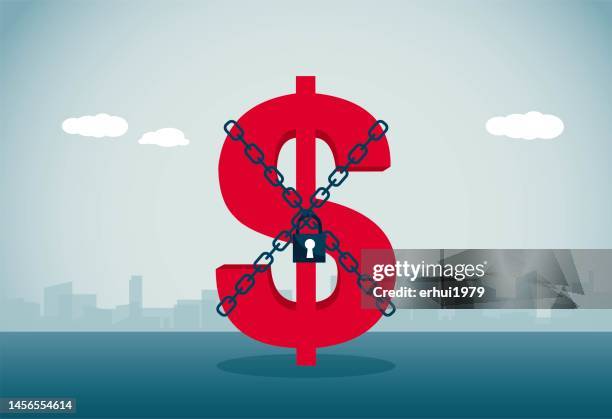 economic bundle - restraining stock illustrations