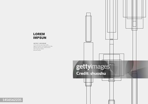 Abstract Black And White Minimalism Rectangle Line Pattern Background ...
