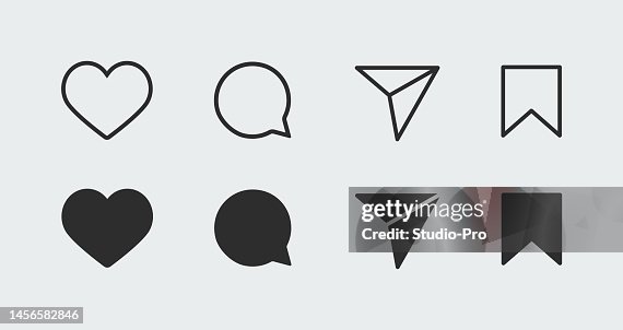 Set of social media icons. Flat line art Set of social media icons. Flat line art