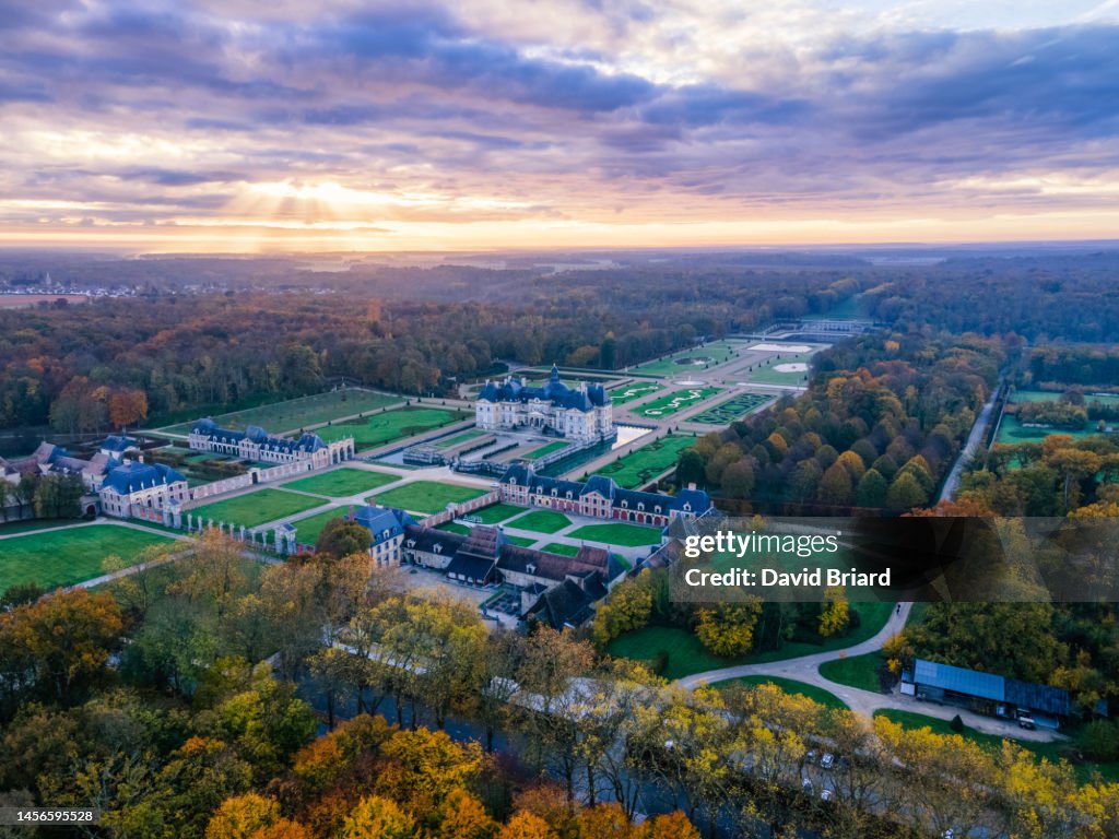 The Château de Vaux-le-Vicomte at sunrise