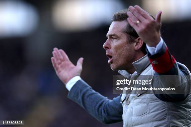 Head coach / Manager of Club Brugge, Scott Parker gives his players instructions from the sidelines during the Jupiler Pro League match between Club...