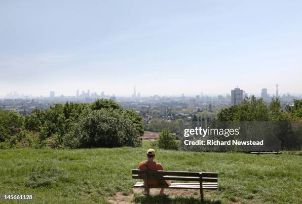 london skyline - hampstead london stock pictures, royalty-free photos & images