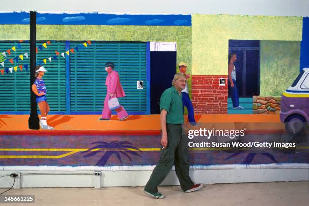 Artist David Hockney attends The Broad and Louis Vuitton
