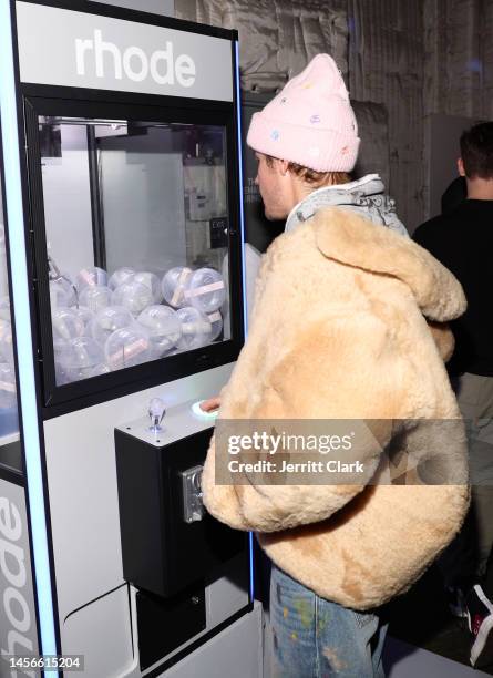 Justin Bieber attends OBB Media’s Grand Opening of OBB Studios on January 14, 2023 in Hollywood, California.