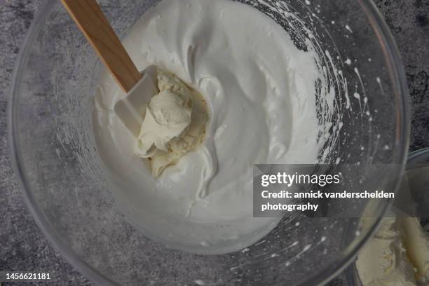 tiramisu preparation step - amber turner stock pictures, royalty-free photos & images