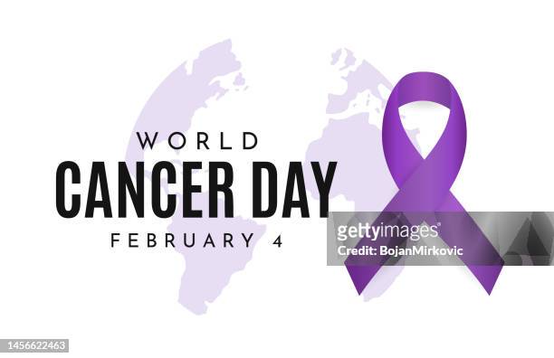 world cancer day card, february 4. vector - day 4 stock illustrations
