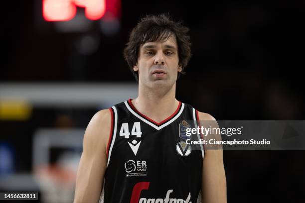 Milos Teodosic of Virtus Segafredo Bologna looks dejected during the LBA Lega Basket A match between Virtus Segafredo Bologna and Umana Reyer Venezia...