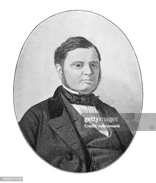 portrait of alexandre florian joseph, count colonna-walewski, polish and french politician and diplomat, best known for his position as foreign minister of france under napoleon iii - alexandre stock pictures, royalty-free photos & images