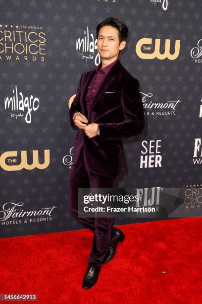 Harry Shum Jr. Attends the 28th Annual Critics Choice Awards at Fairmont Century Plaza on January 15, 2023 in Los Angeles, California.