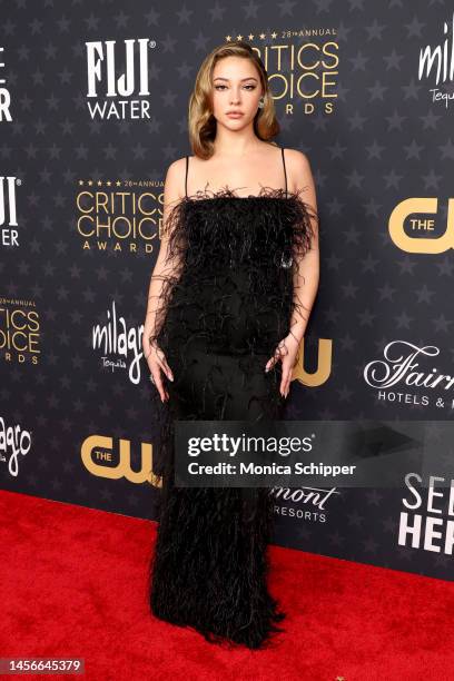 Madelyn Cline attends the 28th Annual Critics Choice Awards at Fairmont Century Plaza on January 15, 2023 in Los Angeles, California.