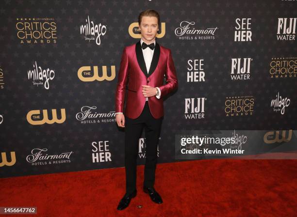 Calum Worthy attends the 28th Annual Critics Choice Awards at Fairmont Century Plaza on January 15, 2023 in Los Angeles, California.