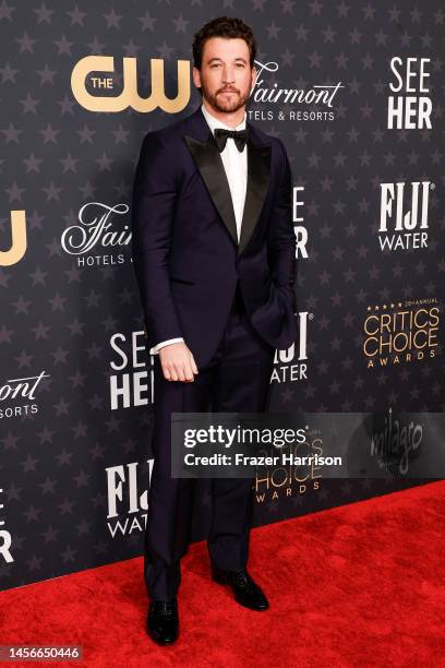 Miles Teller attends the 28th Annual Critics Choice Awards at Fairmont Century Plaza on January 15, 2023 in Los Angeles, California.