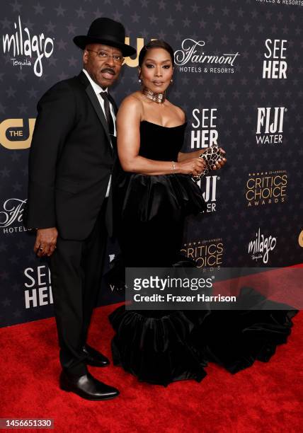 Courtney B. Vance and Angela Bassett attend the 28th Annual Critics Choice Awards at Fairmont Century Plaza on January 15, 2023 in Los Angeles,...