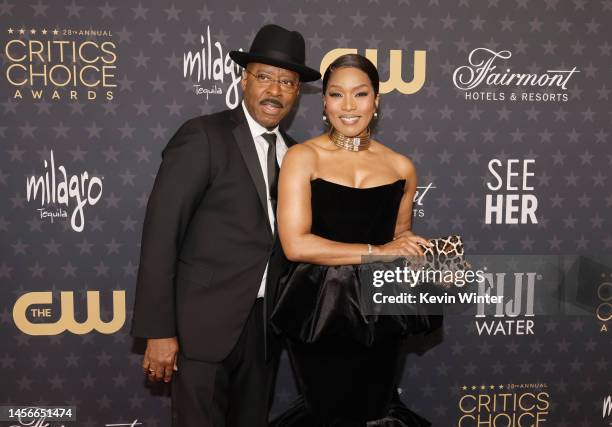 Courtney B. Vance and Angela Bassett attend the 28th Annual Critics Choice Awards at Fairmont Century Plaza on January 15, 2023 in Los Angeles,...