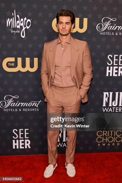 Andrew Garfield attends the 28th Annual Critics Choice Awards at Fairmont Century Plaza on January 15, 2023 in Los Angeles, California.