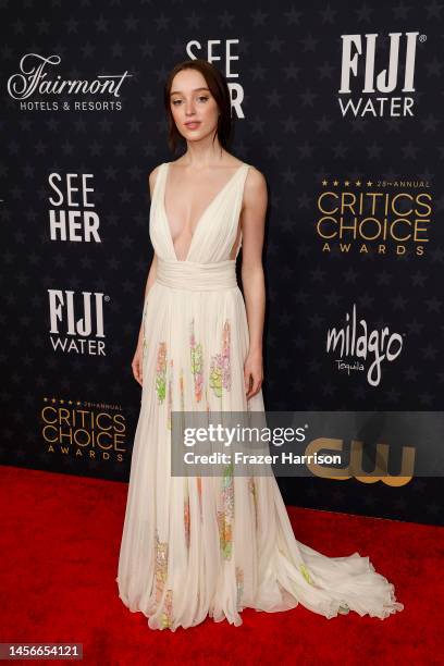 Phoebe Dynevor attends the 28th Annual Critics Choice Awards at Fairmont Century Plaza on January 15, 2023 in Los Angeles, California.