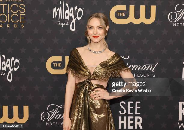 Amanda Seyfried attends the 28th Annual Critics Choice Awards at Fairmont Century Plaza on January 15, 2023 in Los Angeles, California.