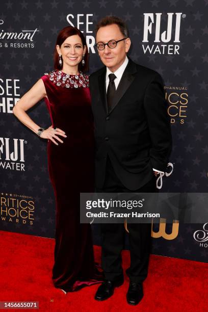 Carrie Preston and Michael Emerson attend the 28th Annual Critics Choice Awards at Fairmont Century Plaza on January 15, 2023 in Los Angeles,...