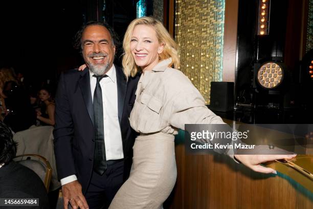Alejandro G. Iñárritu and Cate Blanchett attend the 28th Annual Critics Choice Awards at Fairmont Century Plaza on January 15, 2023 in Los Angeles,...
