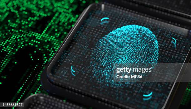 person identity concept with fingerprint - biometrics stock pictures, royalty-free photos & images