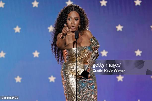 Sheryl Lee Ralph accepts the Best Supporting Actress in a Comedy Series award for "Abbott Elementary" onstage during the 28th Annual Critics Choice...