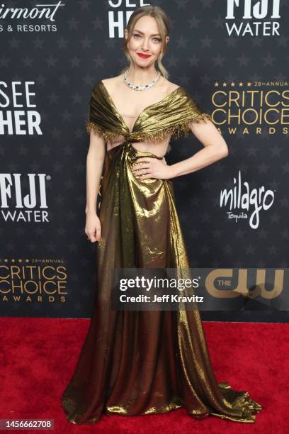 Amanda Seyfried attends the 28th Annual Critics Choice Awards at Fairmont Century Plaza on January 15, 2023 in Los Angeles, California.