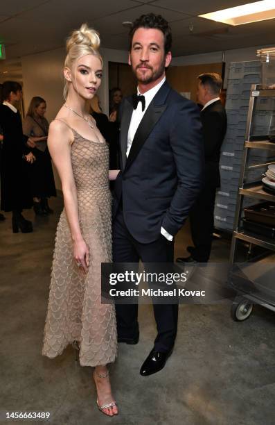 Anya Taylor-Joy and Miles Teller attend Champagne Collet & OBC Wines' celebration of The 28th Annual Critics Choice Awards at Fairmont Century Plaza...