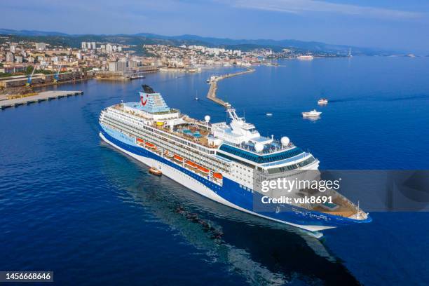 cruiser sails from rijeka - croatia cruise stock pictures, royalty-free photos & images