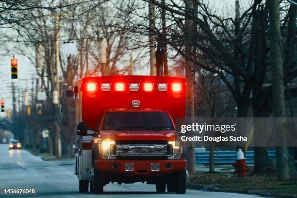 ambulance - ambulance lights stock pictures, royalty-free photos & images