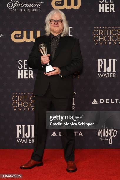 Claudio Miranda, winner of the Best Cinematography for “Top Gun: Maverick,” poses in the press room during the 28th Annual Critics Choice Awards at...