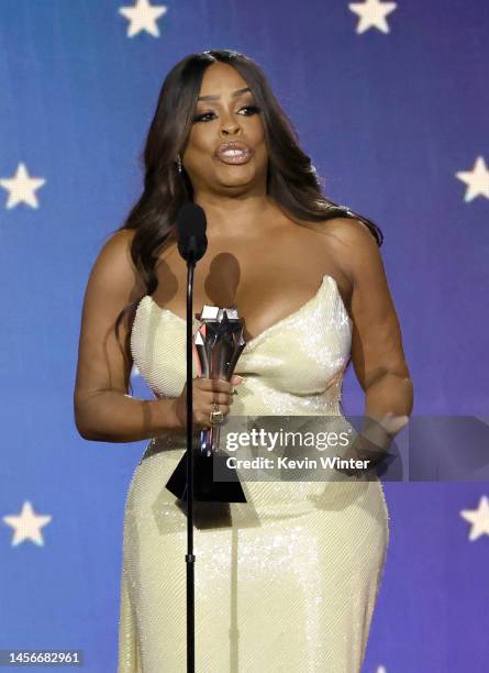 Niecy Nash-Betts accepts the Best Supporting Actress in a Limited Series or Movie Made for Television award for "Dahmer – Monster: The Jeffrey Dahmer...