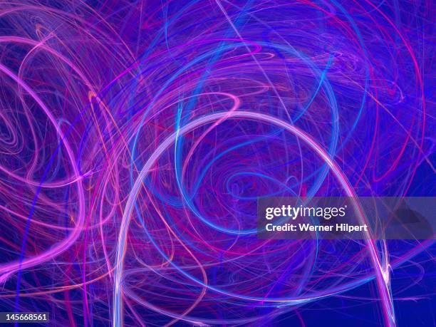 swirling lines of light - tangled lights stock illustrations