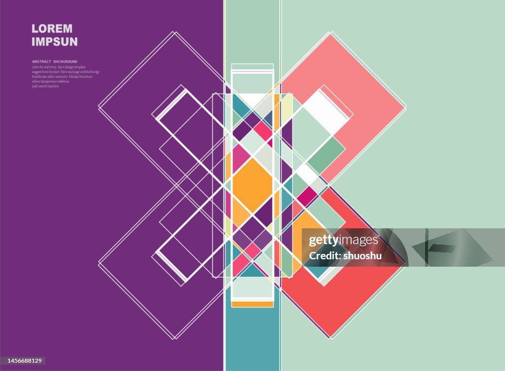 Abstract Colors Geometric Minimalism Stripe Rectangle Pattern ...