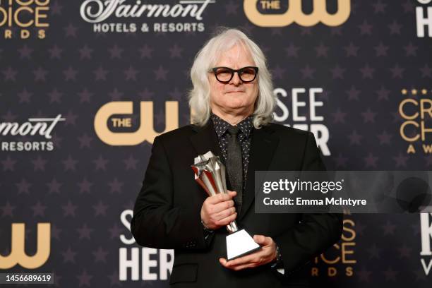 Claudio Miranda, winner of the Best Cinematography award for "Top Gun: Maverick", poses in the press room during the 28th Annual Critics Choice...