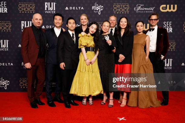 Michael Ellenberg, Soji Arai, Jin Ha, Lindsey Springer, Minha Kim, Soo Hugh, Richard Middleton, Theresa Kang, Anna Sawai, and Jimmi Simpson winners...