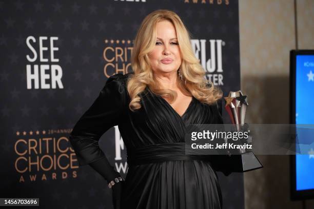 Jennifer Coolidge, winner of the Best Supporting Actress in a Drama Series for "The White Lotus," poses in the press room at the 28th Annual Critics...