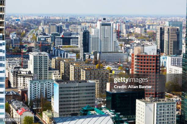 skyline of warsaw - warsaw ストックフォトと画像