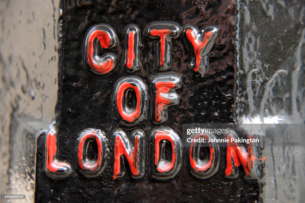 Embossed Metal City of London Sign