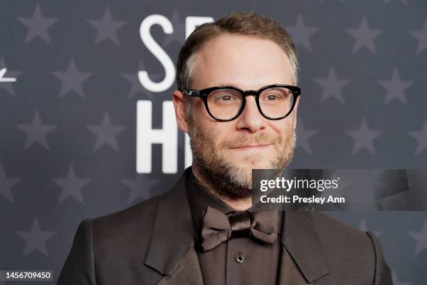Seth Rogen attends as Janelle Monáe accepts the Seventh Annual #SeeHer Award at 2023 Critics' Choice Awards on January 15, 2023 in Los Angeles,...