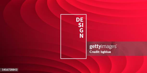 ilustraciones, imágenes clip art, dibujos animados e iconos de stock de diseño geométrico de moda - fondo abstracto rojo - sine wave