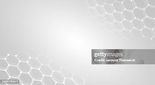 abstract blurred background white modern hexagon - honeycomb pattern stock pictures, royalty-free photos & images