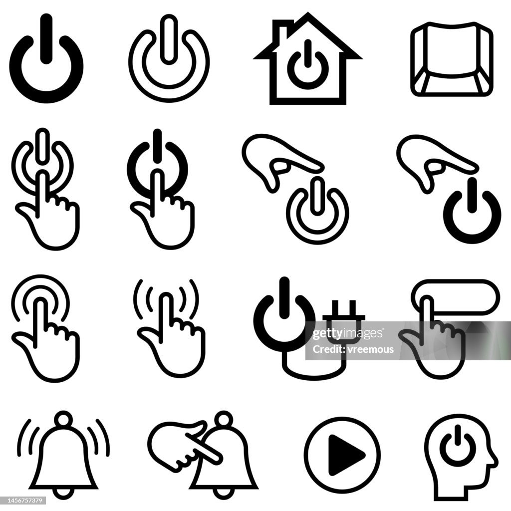 Power and Play On Off Buttons Icons