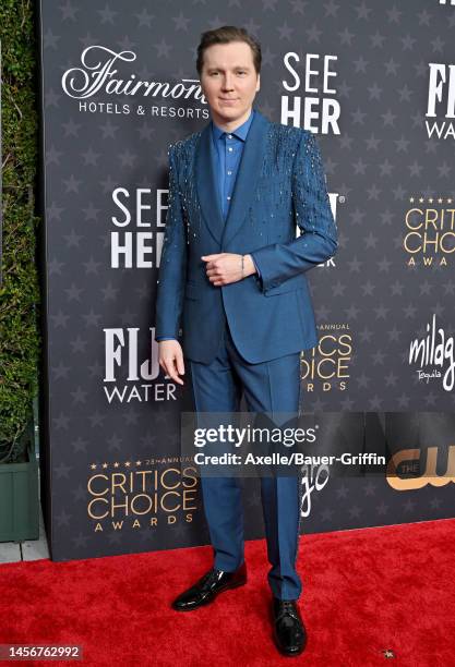 Paul Dano attends the 28th Annual Critics Choice Awards at Fairmont Century Plaza on January 15, 2023 in Los Angeles, California.