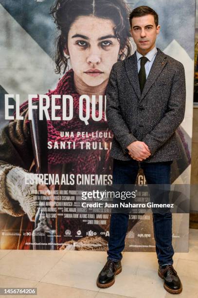 Santi Trullenque attends the "El Fred Que Crema" photocall at Cines Renoir on January 16, 2023 in Madrid, Spain.
